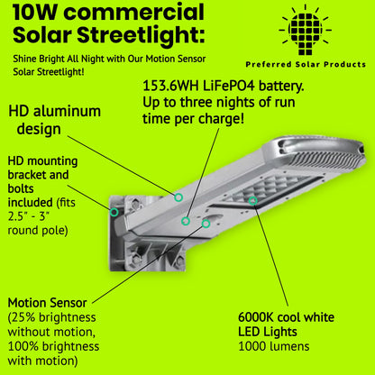 10W solar street light